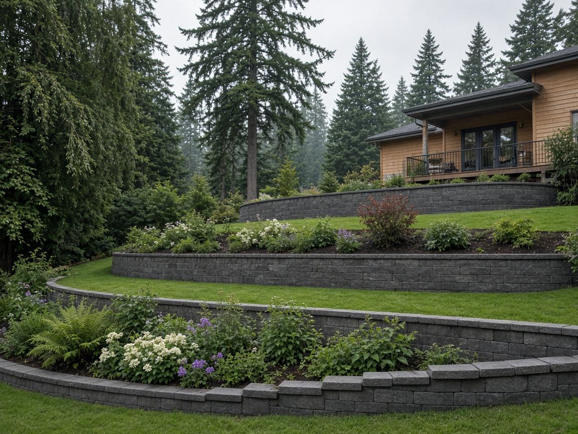 Terraced Retaining Walls in Burnaby BC