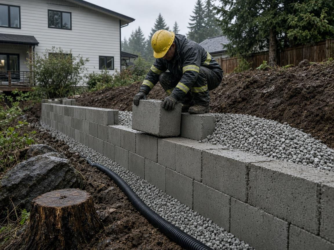 Retaining Wall Installation in Burnaby BC